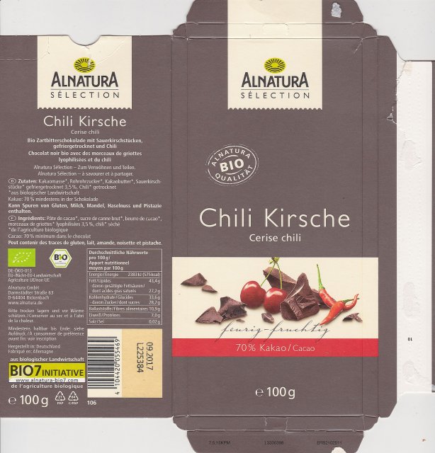 Alnatura selection bio qualitat chili Kirsche