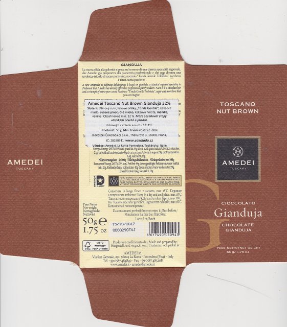 Amedei 1 gianduja chocolate