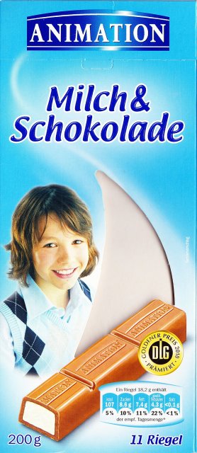 Animation milch Schokolade z chÅopcem dig 107 kcal_cr