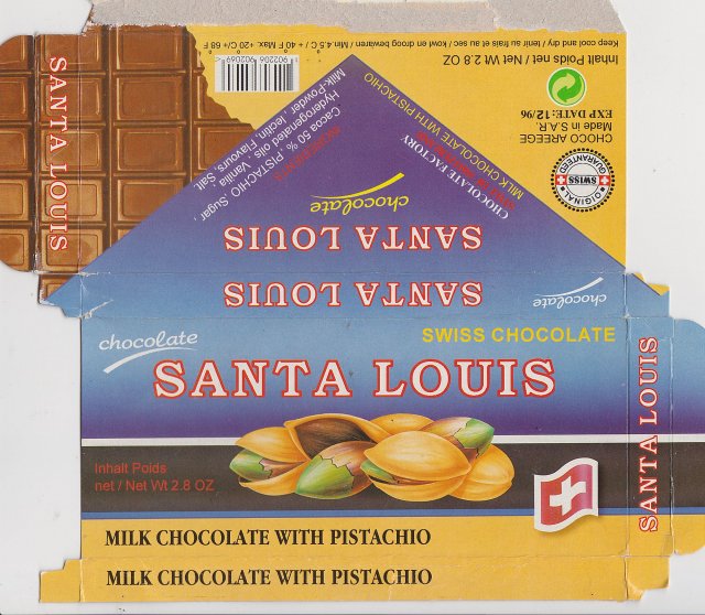 Areege RPA choco santa louis with pistachio