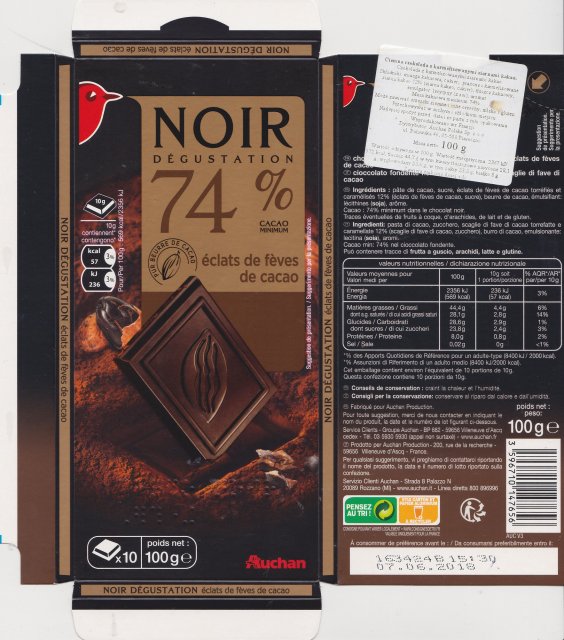 Auchan Noir degustation 74