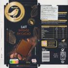 Auchan lait intense en cacao UTZ