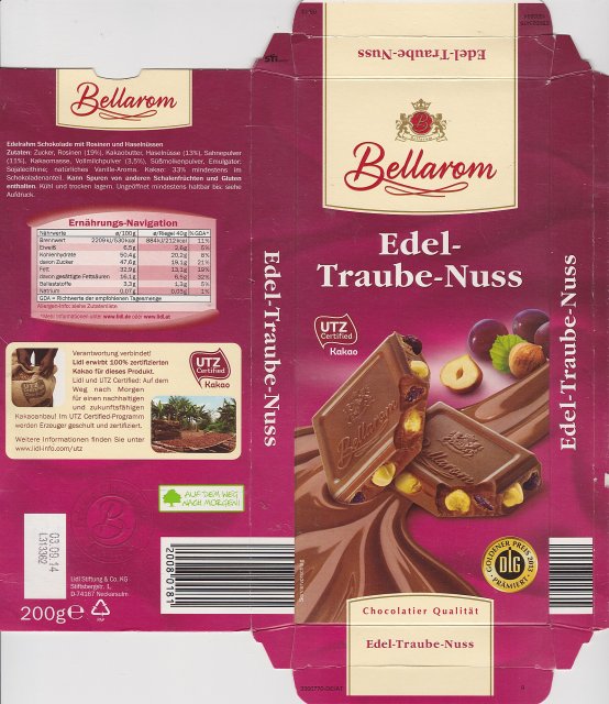 Bellarom srednie UTZ Edel Traube Nuss DLG 2013