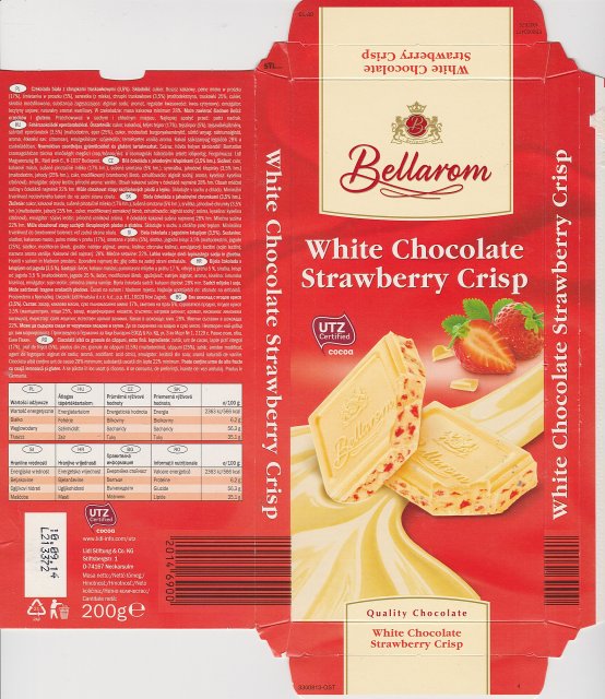 Bellarom srednie UTZ White Chocolate Strawberry Crisp