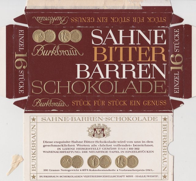 Burkbraun poziom sahne bitter barren schokolade