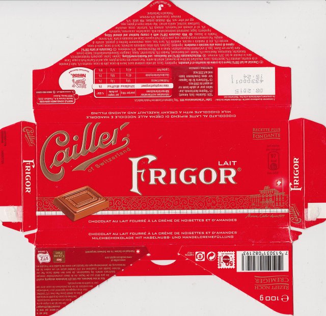 Cailler Frigor lait 97kcal