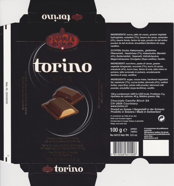 Camille Bloch pion 0 Torino noir