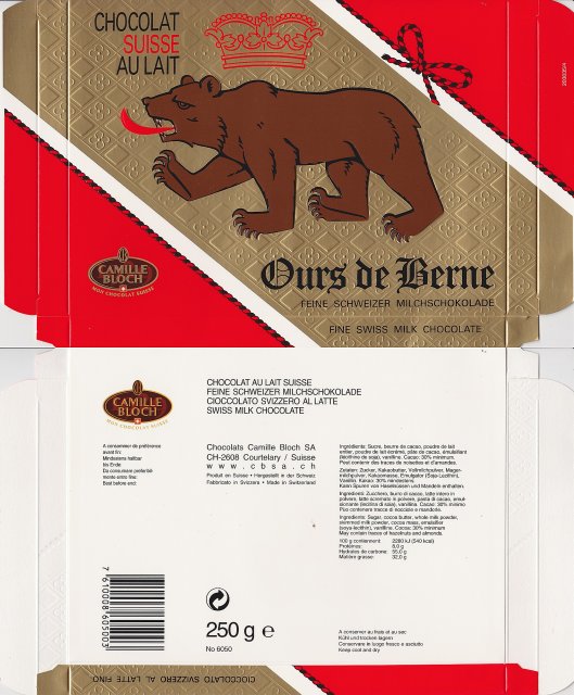 Camille Bloch poziom Ours de Berne 250g