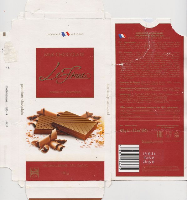 Cemoi dipa FR Le Frua milk chocolate