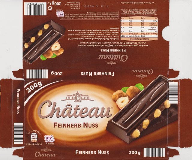 Chateau poziom kolko2 Feinherb Nuss 168kcal utz