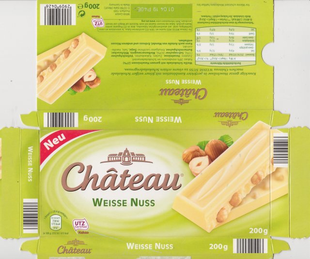 Chateau poziom kolko2 Weisse Nuss neu UTZ 175kcal
