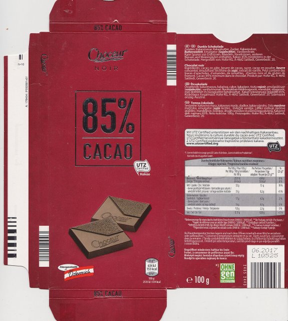 Choceur srednie pion 0 85 noir 153kcal utz
