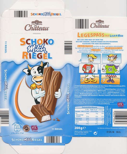Choceur srednie pion 0 schoko milch riegel 105kcal utz dlg 2