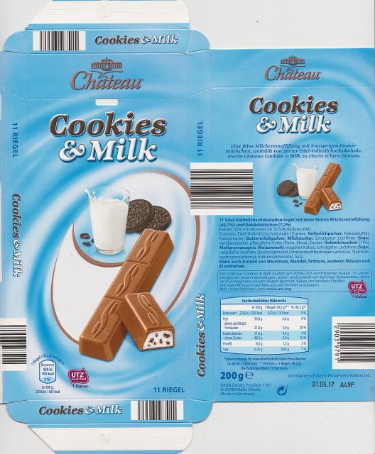 Choceur srednie pion 11 Cookies & Milk 103kcal UTZ