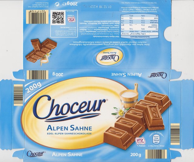 Choceur srednie poziom bez fali Alpen Sahne UTZ 186kcal