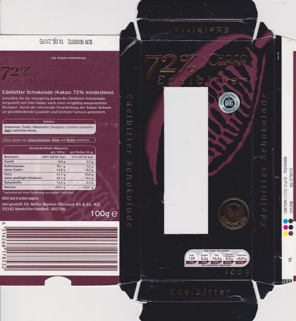Choco Edition male pion 72% Edelbitter