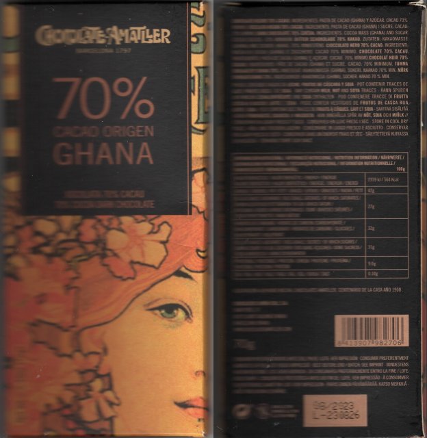 Chocolate Amatller 70 ghana