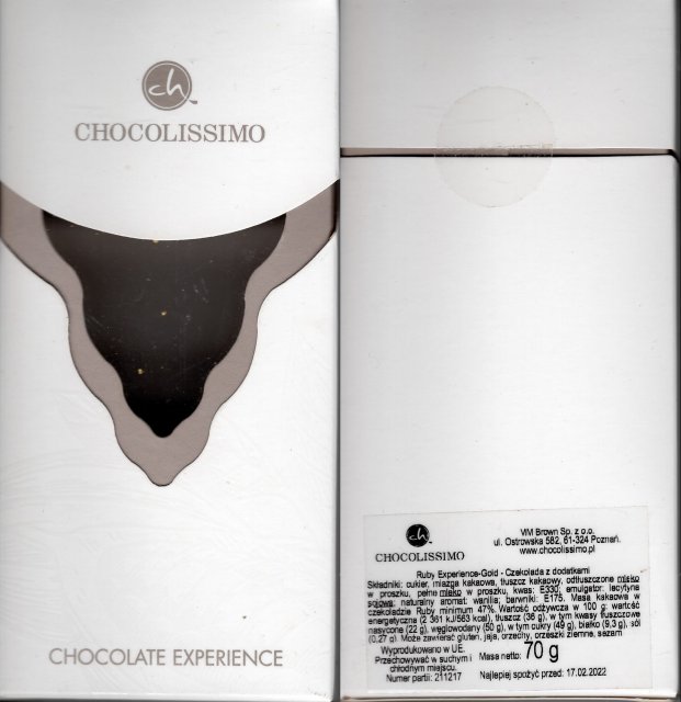 Chocolissimo ruby experience gold