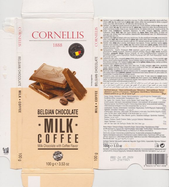 Cornellis belgian chocolate milk coffee