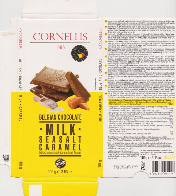 Cornellis belgian chocolate milk seasalt caramel