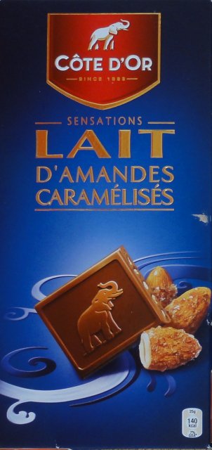 Cote dOr pion sensations 5 lait damandes caramelises_cr