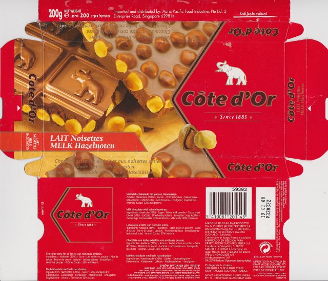 Cote dOr poziom 1 Lait Noisettes