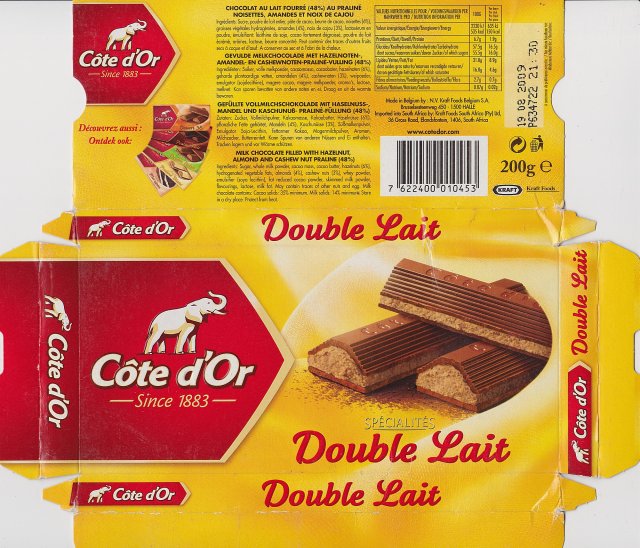 Cote dOr poziom 2 Double Lait