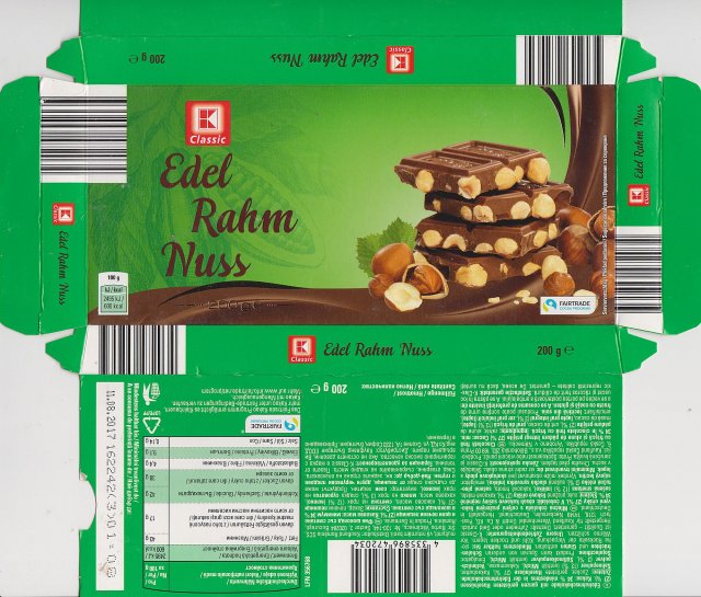 classic poziom 1 edel rahm nuss 600kcal fairtrade