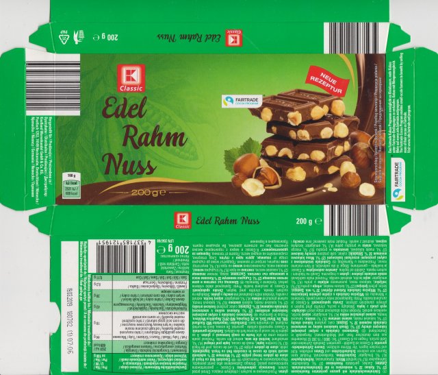 classic poziom 1 edel rahm nuss 609kcal fairtrade neue rezeptur