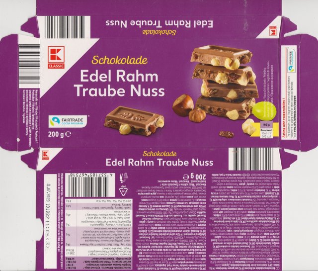 classic poziom 2 Edel Rahm Traube Nuss 543kcal