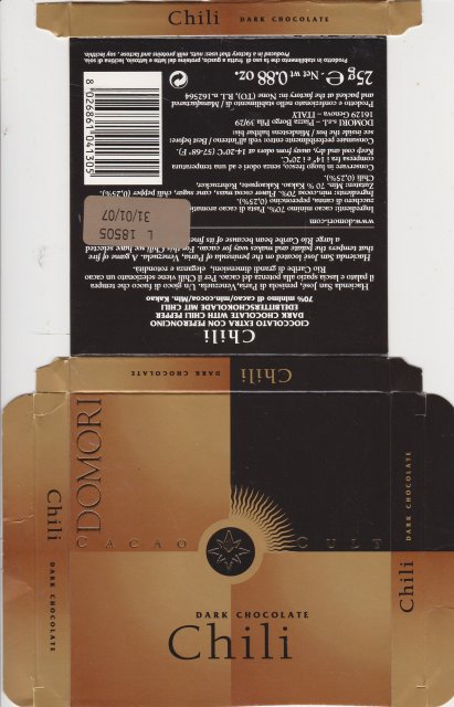 Domori Chili dark chocolate