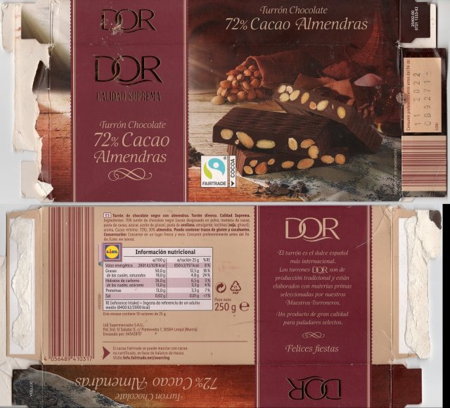 Dor 72 cacaoalmendras