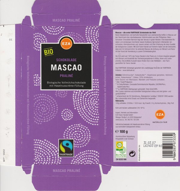 EZA mascao praline