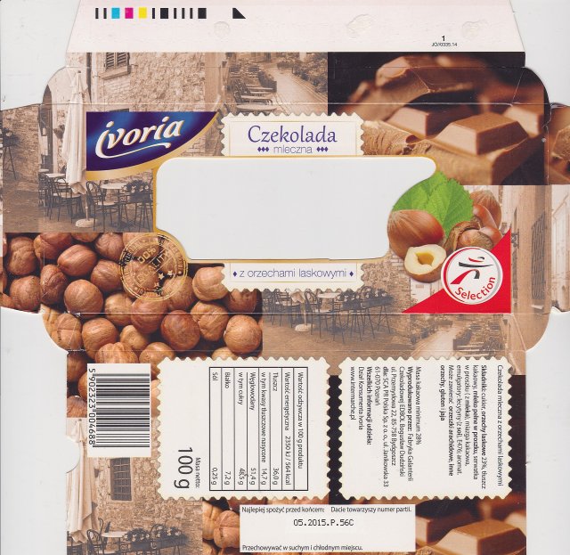 Edbol Ivoria mleczna z orzechami laskowymi selection 100 quality