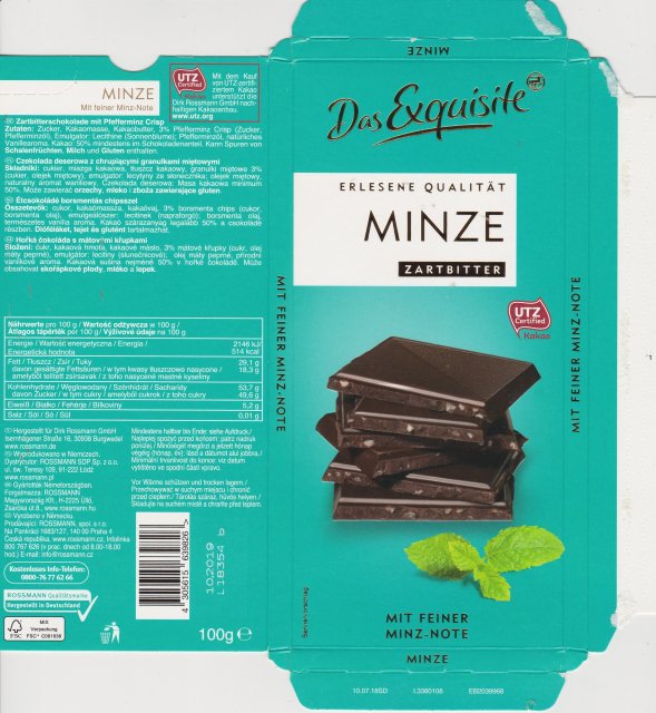 Exquisite 3 erlesene qualitat minze zartbitter