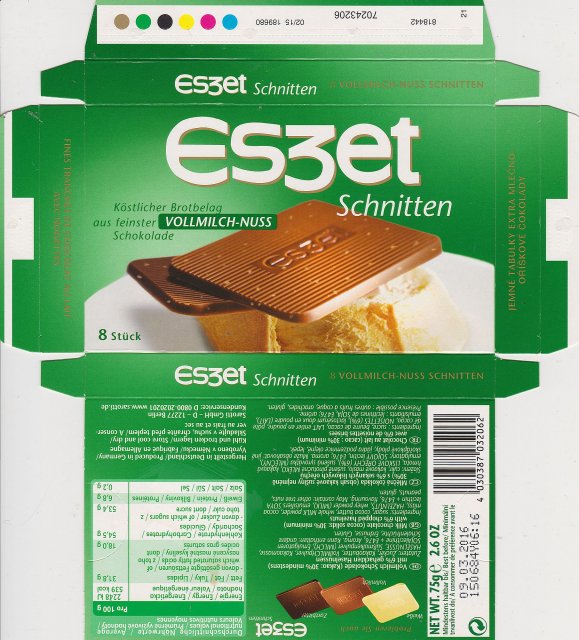 es3et 2 Schnitten vollmilch nuss