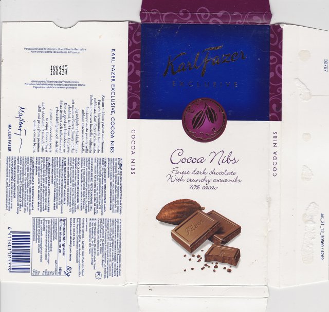 Fazer Karl exclusive cocoa nibs
