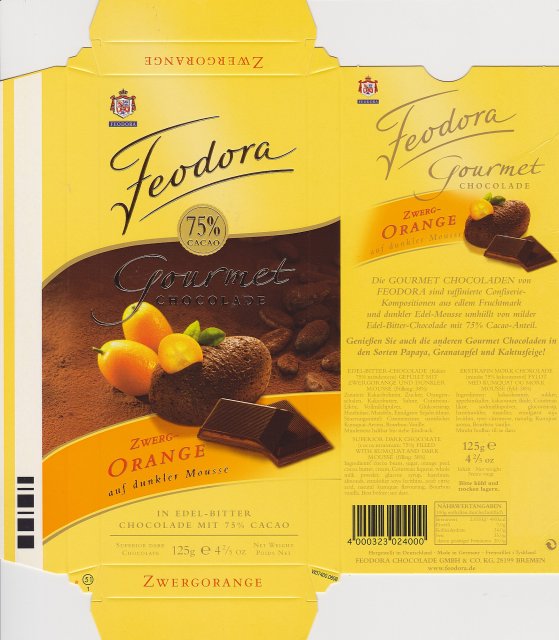 Feodora pion Gourmet zwerg orange