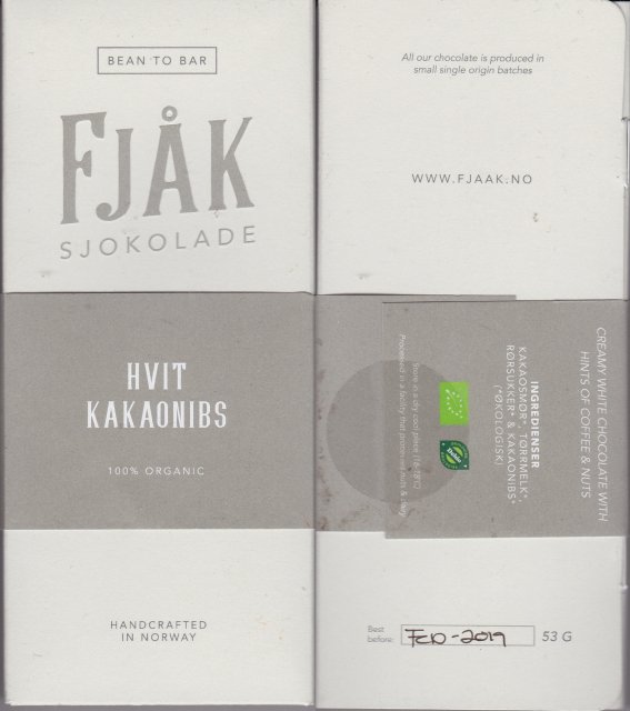 Fjak hvit kakaonibs
