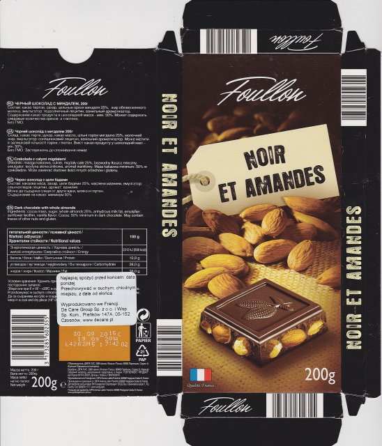 Foullon noir et amandes