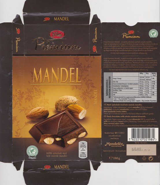 Freia Premium 3 Mandel 100kcal certified