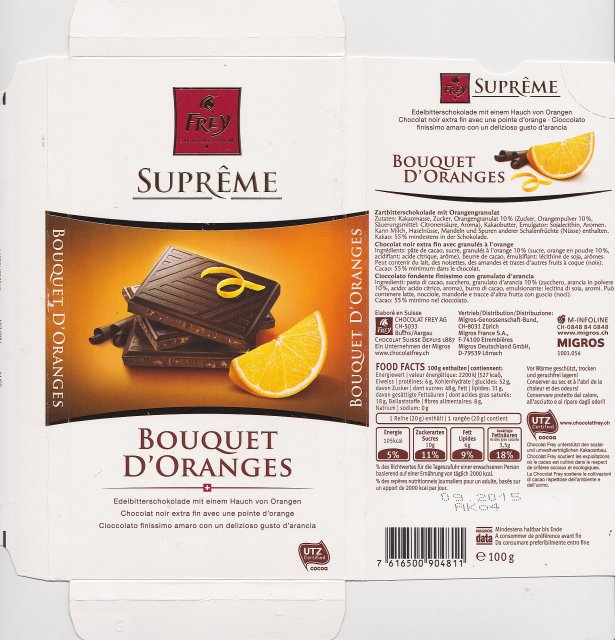 Frey pion Supreme 1 Bouquet d Oranges UTZ