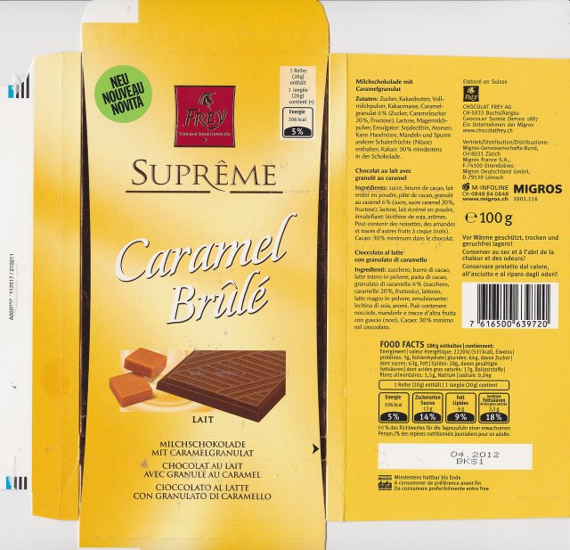 Frey pion Supreme 2 Caramel Brule neu 106kcal