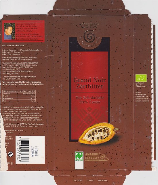 Gepa Grand Noir Zartbitter