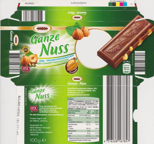Goutier 1 Ganze Nuss 606kcal dlg utz