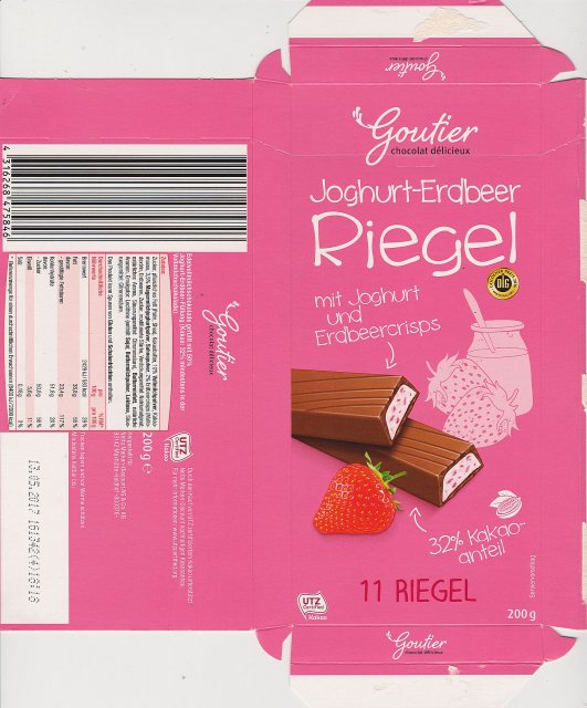 Goutier 1 Joghurt Erdbeer Riegel dlg utz