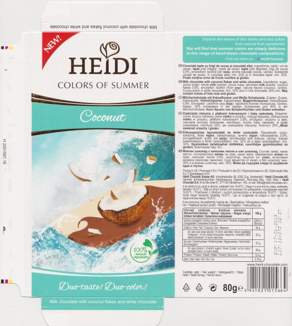 Heidi srednie Colors of summer coconut new duo taste duo color