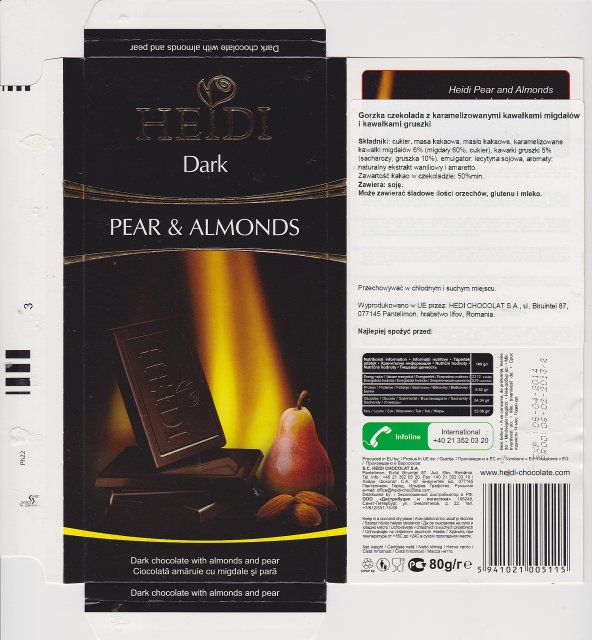 Heidi srednie dark 1 pear & almonds