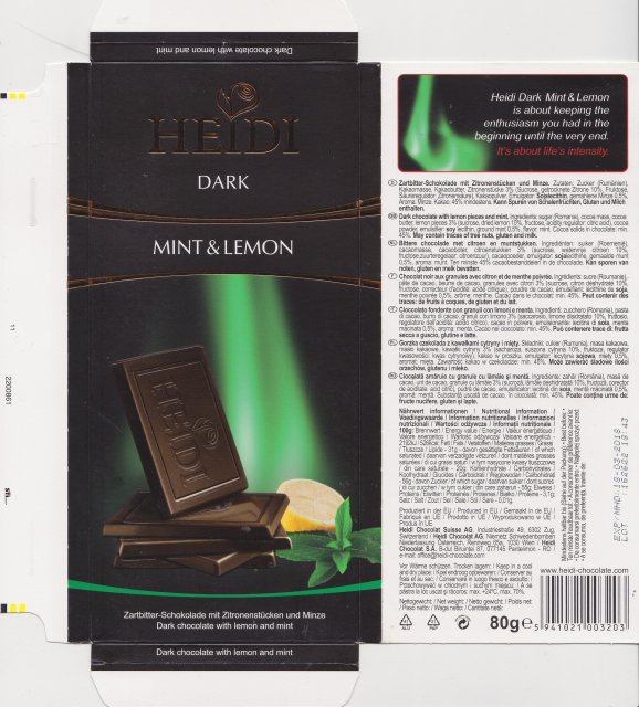 Heidi srednie dark Mint lemon