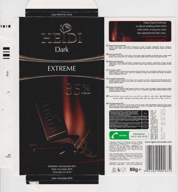 Heidi srednie dark extreme 85 cocoa